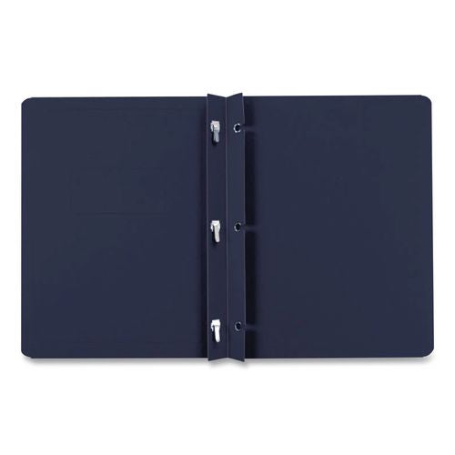 Image of Oxford 52538EE Title Panel And Border Front Report Cover, Three-Prong Fastener, 0.5" Capacity, Dark Blue/dark Blue, 25/box