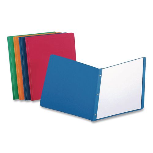 Image of Oxford 52513 Title Panel And Border Front Report Cover, Three-Prong Fastener, 0.5" Capacity, 8.5 X 11, Assorted/assorted, 25/box