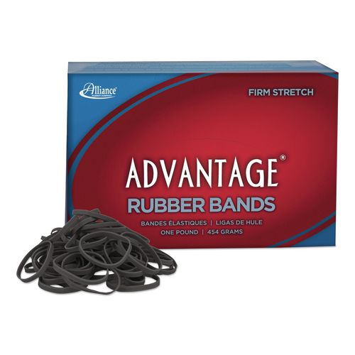 Image of Alliance® 57305 Multi-Purpose Rubber Band, Size 30, 0.04" Gauge, Black, 1 lb Box, 1,150 Bands/Box