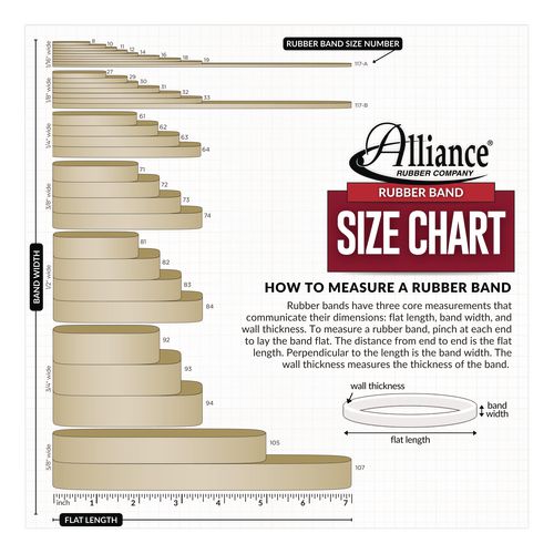 Image of Alliance® 57305 Multi-Purpose Rubber Band, Size 30, 0.04" Gauge, Black, 1 lb Box, 1,150 Bands/Box