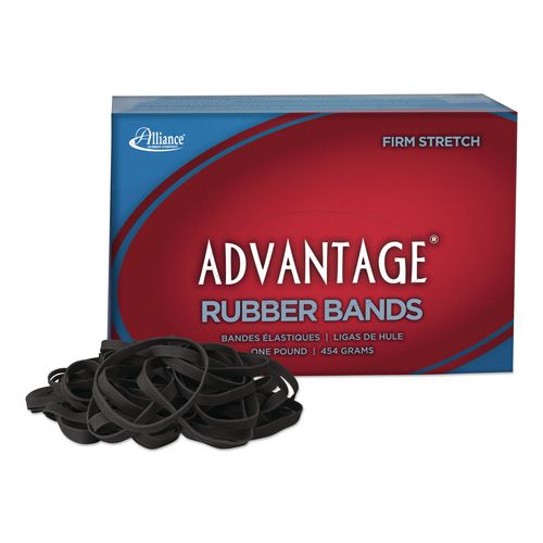 Image of Alliance® 57645 Advantage Classic Black Rubber Bands, Size 64, 0.04" Gauge, 1 lb Box, 320/Box