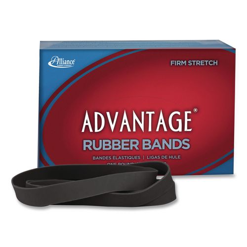 Image of Alliance® 58075 Advantage Classic Black Rubber Bands, Size 107, 0.06" Gauge, 1 lb Box, 40/Box