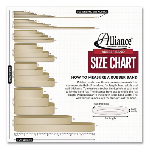 Image of Alliance® 58405 Advantage Classic Black Rubber Bands, Size 117B, 0.06" Gauge, 1 lb Box, 200/Box