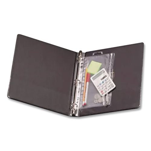 Image of Oxford Zipper Binder Pocket, 2- to 5-Hole Punched, 8" x 10.5", Clear