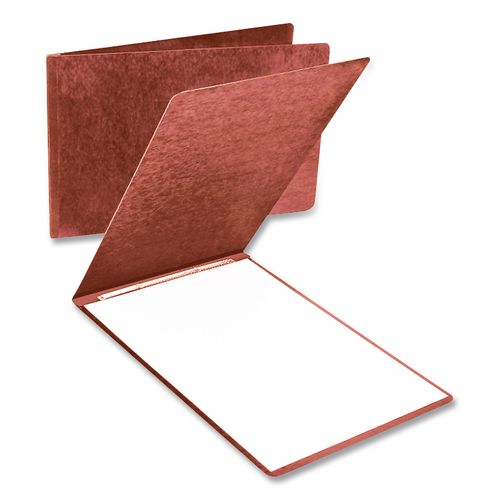 Image of Oxford 71134EE Pressguard Report Cover With Reinforced Top Hinge, Two-Prong Metal Fastener, 2" Capacity, 8.5 X 11, Red/red