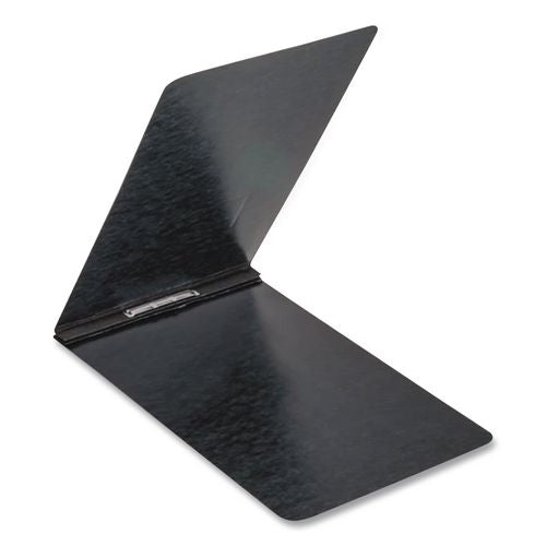 Image of Oxford Pressboard Report Cover With Reinforced Top Hinge, Two-Prong Metal Fastener, 2" Capacity, 8.5 X 14, Black/black