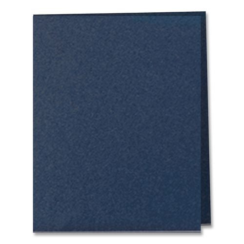 Image of Oxford 57455EE Double Stuff Heavy-Duty Opaque Polypropylene Twin-Pocket Folder, Accommodates (200) 11 x 8.5 Sheets, Navy