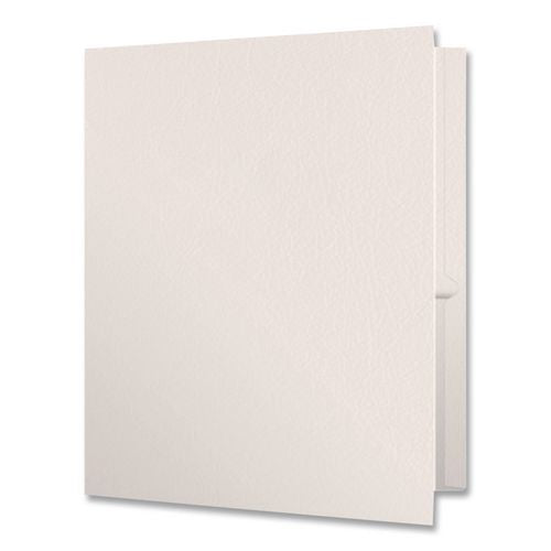 Image of Oxford 57504EE Twin-Pocket Folder, Accommodates (100) 11 x 8.5 Sheets, White, 25/Box