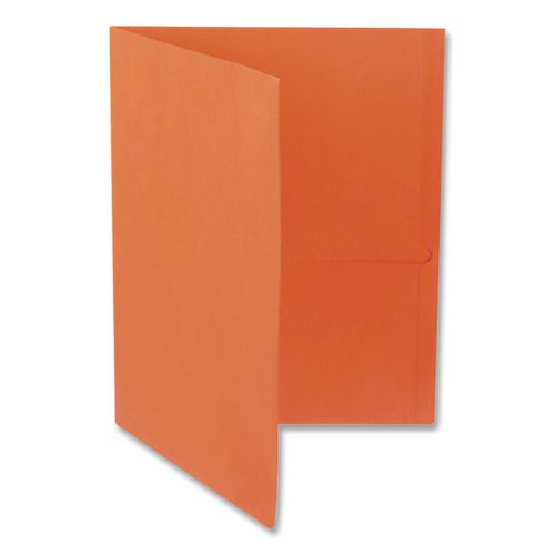 Image of Oxford 57510EE Twin-Pocket Folder, Accommodates (100) 11 x 8.5 Sheets, Orange, 25/Box