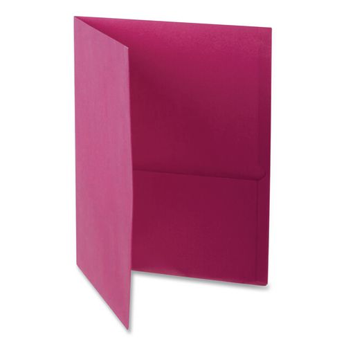 Image of Oxford 57557 Twin-Pocket Folder, Accommodates (100) 11 x 8.5 Sheets, Burgundy, 25/Box