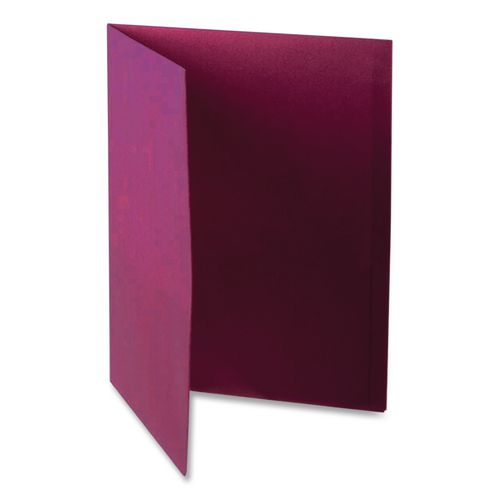 Image of Oxford 57757 Twin-Pocket Folder with Prong Fasteners, Accommodates (135) 11 x 8.5 Sheets, Burgundy, 25/Box