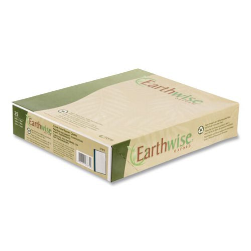 Image of Oxford 57872EE Earthwise By Oxford 100% Recycled Clear Front Report Covers, 3-Prong Fastener, 0.5" Capacity, 8.5 X 11, Clear/blue, 25/box