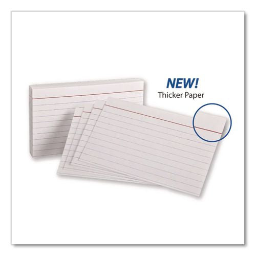 Image of Oxford 63500 Heavyweight Ruled Index Cards, 3 X 5, White, 100/pack