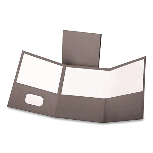 Image of Oxford 59806 Tri-Fold Pocket Folder, Accommodates (150) 11 x 8.5 Sheets, Black, 20/Box