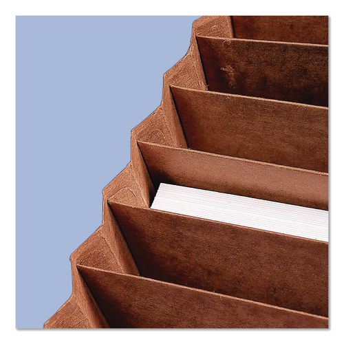 Image of Pendaflex® K-19D-OX Kraft Indexed Expanding File, 31 Sections, Elastic Cord Closure, 1/15-Cut Tabs, Legal Size, Brown