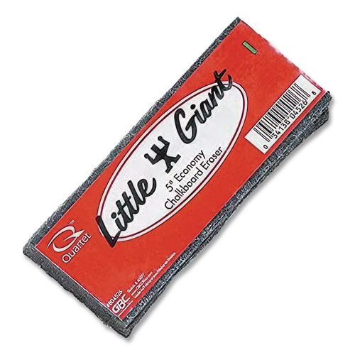 Image of Quartet® 804526 Chalkboard Eraser, 5" x 2" x 1", Black/Red
