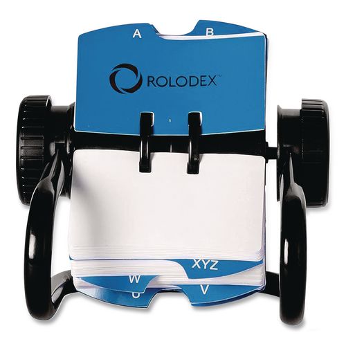Image of Rolodex Open Rotary Card File, Holds 500 2.25 X 4 Cards, Black