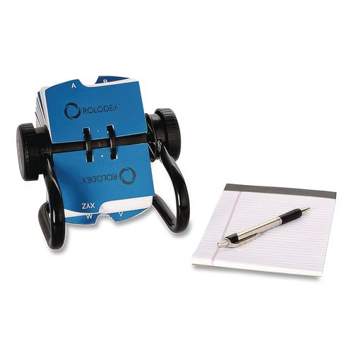 Image of Rolodex Open Rotary Card File, Holds 500 2.25 X 4 Cards, Black