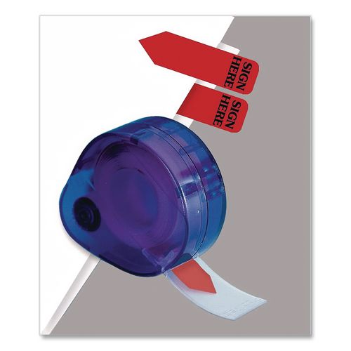 Image of Redi-Tag® B91012 Arrow Message Page Flag Refills, "Sign Here", 120 Flags/Roll, 6 Rolls/Box