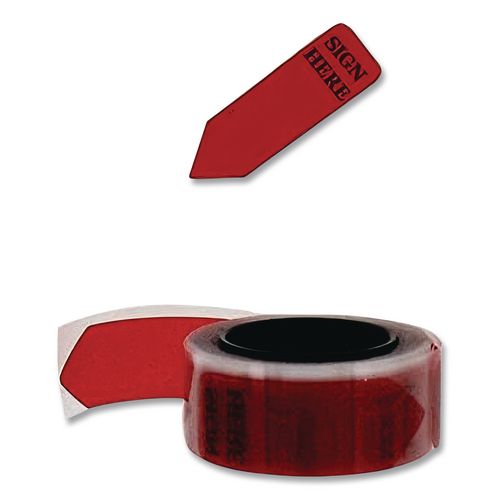 Image of Redi-Tag® B91012 Arrow Message Page Flag Refills, "Sign Here", 120 Flags/Roll, 6 Rolls/Box