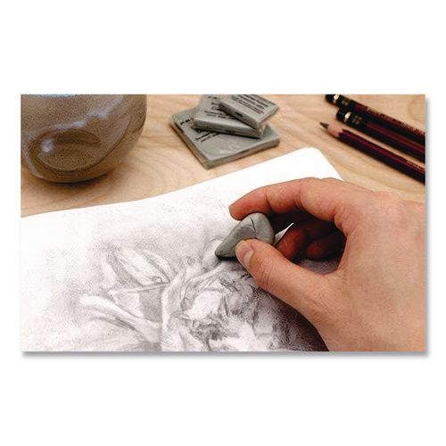 Image of PrismacolorÂ® Design Kneaded Rubber Art Eraser, For Pencil Marks, Rectangular Block, Large, Gray