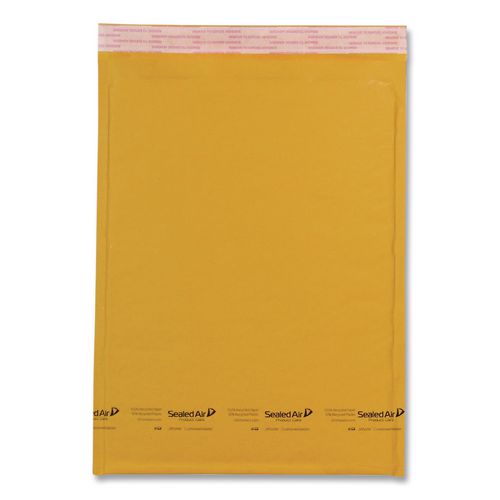 Image of Sealed Air Jiffylite Self-Seal Bubble Mailer, #4, Barrier Bubble Air Cell Cushion, Self-Adhesive Closure, 9.5 x 14.5, Brown Kraft, 25/CT