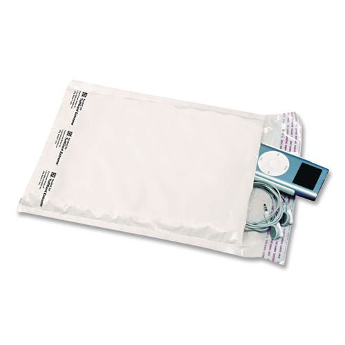 Image of Sealed Air Jiffy TuffGard Self-Seal Cushioned Mailer, #0, Barrier Bubble Air Cell Cushion, Self-Adhesive Closure, 6 x 10, White, 25/CT