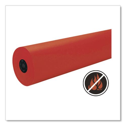 Image of Pacon® P101203 Decorol Flame Retardant Art Rolls, 40 lb Cover Weight, 36" x 1000 ft, Cherry Red