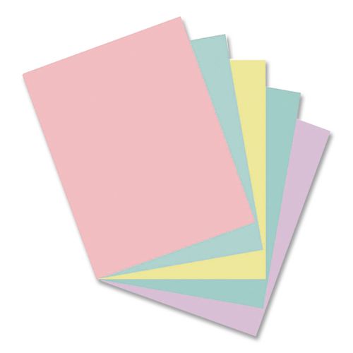 Image of Pacon® P101315 Array Card Stock, 65 lb Cover Weight, 8.5 x 11, Assorted Pastel Colors, 100/Pack