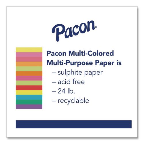 Image of Pacon® P102212 Kaleidoscope Multipurpose Paper, 24 lb Bond Weight, 8.5 x 11, Hyper Coral Red, 500/Ream