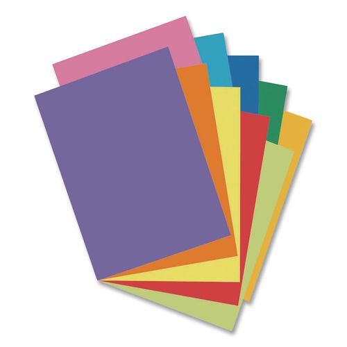 Image of Pacon® P101169 Array Card Stock, 65 lb Cover Weight, 8.5 x 11, Assorted Bright Colors, 100/Pack