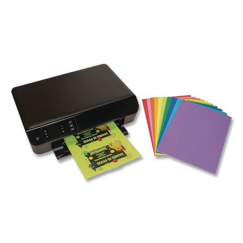 Image of Pacon® P101169 Array Card Stock, 65 lb Cover Weight, 8.5 x 11, Assorted Bright Colors, 100/Pack