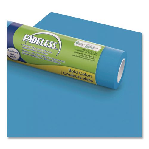 Image of Pacon® P0057215 Fadeless Paper Roll, 50 lb Bond Weight, 48" x 50 ft, Lite Blue