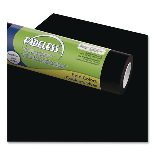 Image of Pacon® P0057305 Fadeless Paper Roll, 50 lb Bond Weight, 48" x 50 ft, Black