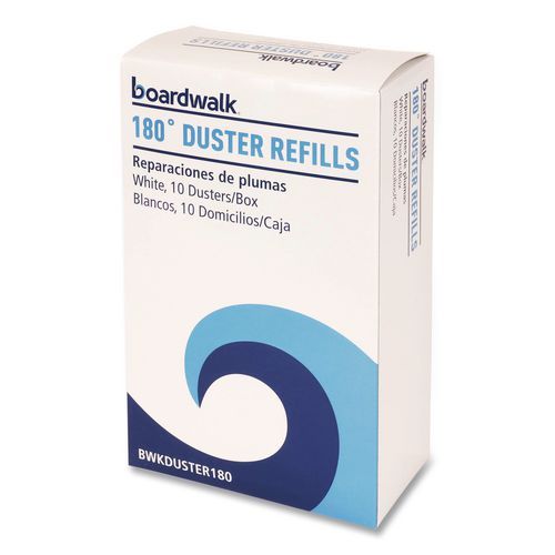 Image of Boardwalk® 96493-BWK 180 Duster Refills, Soft Fluffy Fibers, White, 10 Dusters/Box, 4 Boxes/Carton