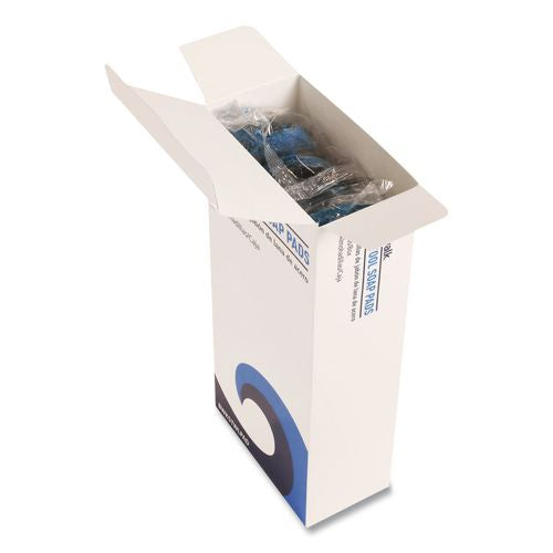 Image of Boardwalk® 96130-M-BWK Steel Wool Soap Pads, 3 x 2.5, Blue, 15 Pads/Box, 12 Boxes/Carton