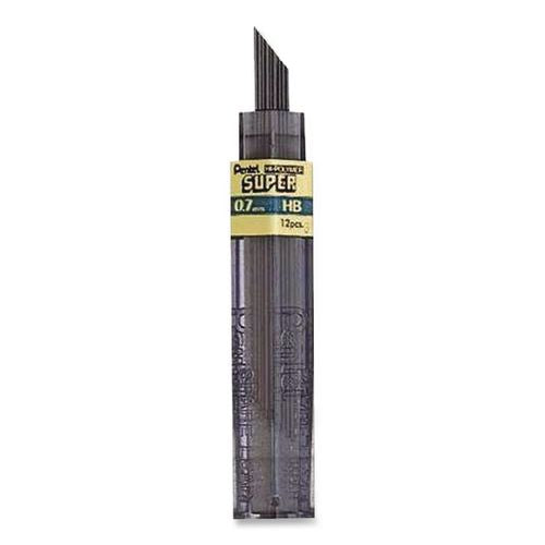 Image of Pentel® 50-B Super Hi-Polymer Lead Refills, 0.7 Mm, B, Black, 12/tube