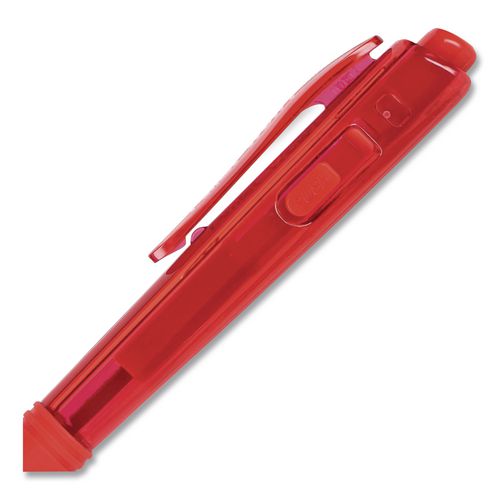 Image of Pentel® BK440-B WOW! Ballpoint Pen, Retractable, Medium 1 mm, Red Ink, Translucent Red/Red Barrel, Dozen