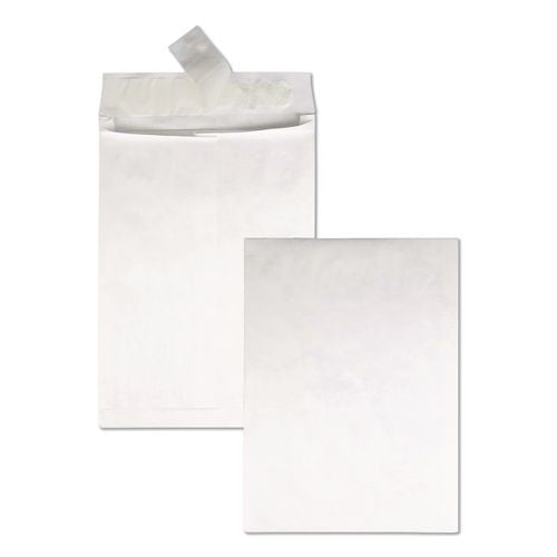 Image of Survivor® QUAR4520 14 lb Tyvek Open End Expansion Mailer Value Pack, #15 1/2, Flip-Stik Flap, Redi-Strip Closure, 12 x 16, White, 100/Carton