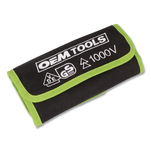 Image of OEMTOOLS® 22593 Insulated 10-Piece Interchangeable Bit Screwdriver Set, Metric Phillips and Slotted Blade Bits, Orange/Yellow Handle