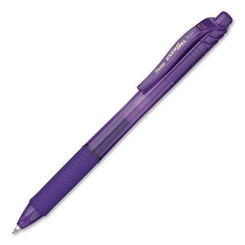 Image of Pentel® BL107-V EnerGel-X Gel Pen, Retractable, Medium 0.7 mm, Violet Ink, Translucent Violet/Violet Barrel