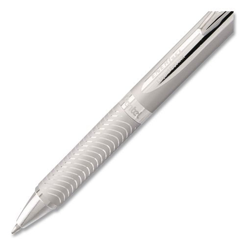 Image of Pentel® BL407-A Energel Alloy Rt Gel Pen, Retractable, Medium 0.7 Mm, Black Ink, Chrome Barrel