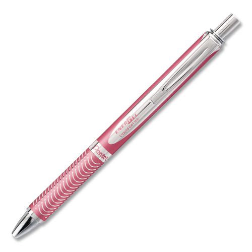 Image of Pentel® BL407P-A EnerGel Alloy RT Gel Pens, Retractable, Medium 0.7mm, Black Ink, Pink Barrel