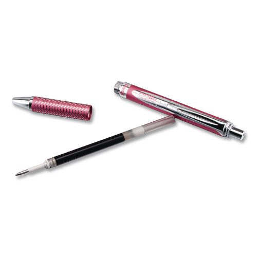 Image of Pentel® BL407P-A EnerGel Alloy RT Gel Pens, Retractable, Medium 0.7mm, Black Ink, Pink Barrel