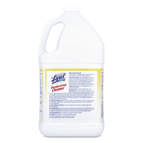 Image of Professional LYSOL® Brand 19200-99985 Disinfectant Deodorizing Cleaner Concentrate, 1 gal Bottle, Lemon Scent