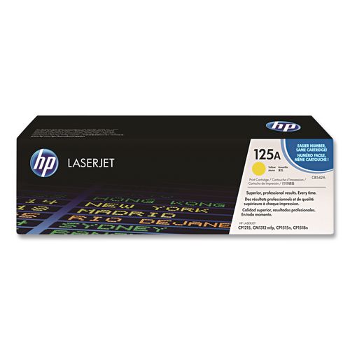 Image of HP CB542A HP 125a, (cb542a) Yellow Original Laserjet Toner Cartridge