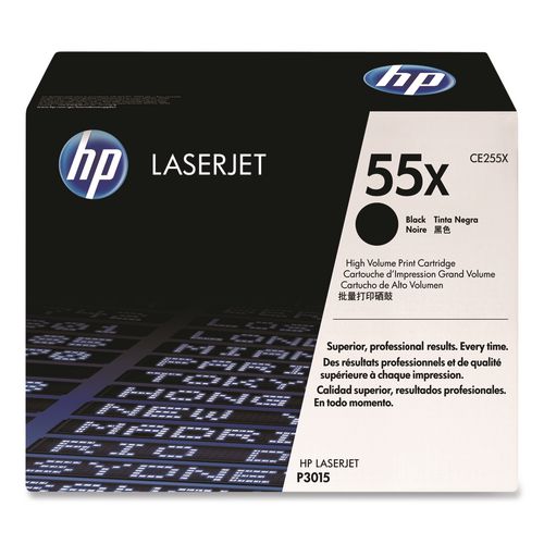 Image of HP CE255X HP 55x, (ce255x) High-Yield Black Original Laserjet Toner Cartridge