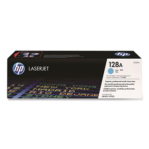 Image of HP CE321A HP 128a, (ce321a) Cyan Original Laserjet Toner Cartridge