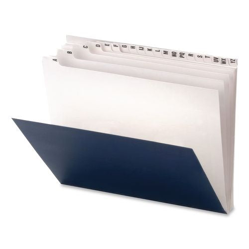Image of Pendaflex® DDF3-OX Expanding Desk File, 20 Dividers, Alpha Index, Letter Size, Dark Blue Cover
