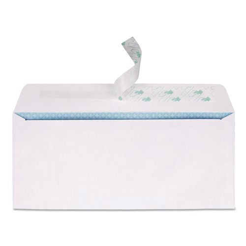 Image of Quality Park QUA69112 Redi-Strip Security Tinted Envelope, #10, Commercial Flap, Redi-Strip Heat-Resistant Closure, 4.13 x 9.5, White, 30/Box